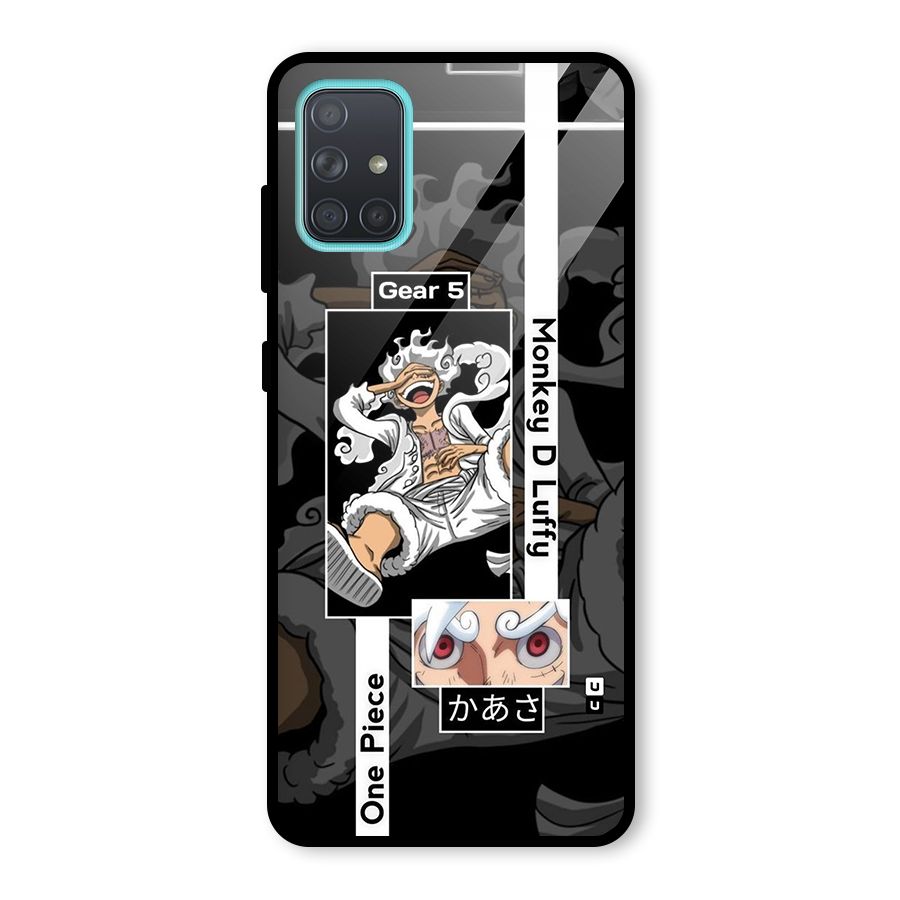 Monkey D luffy New Gear Glass Back Case for Galaxy A71