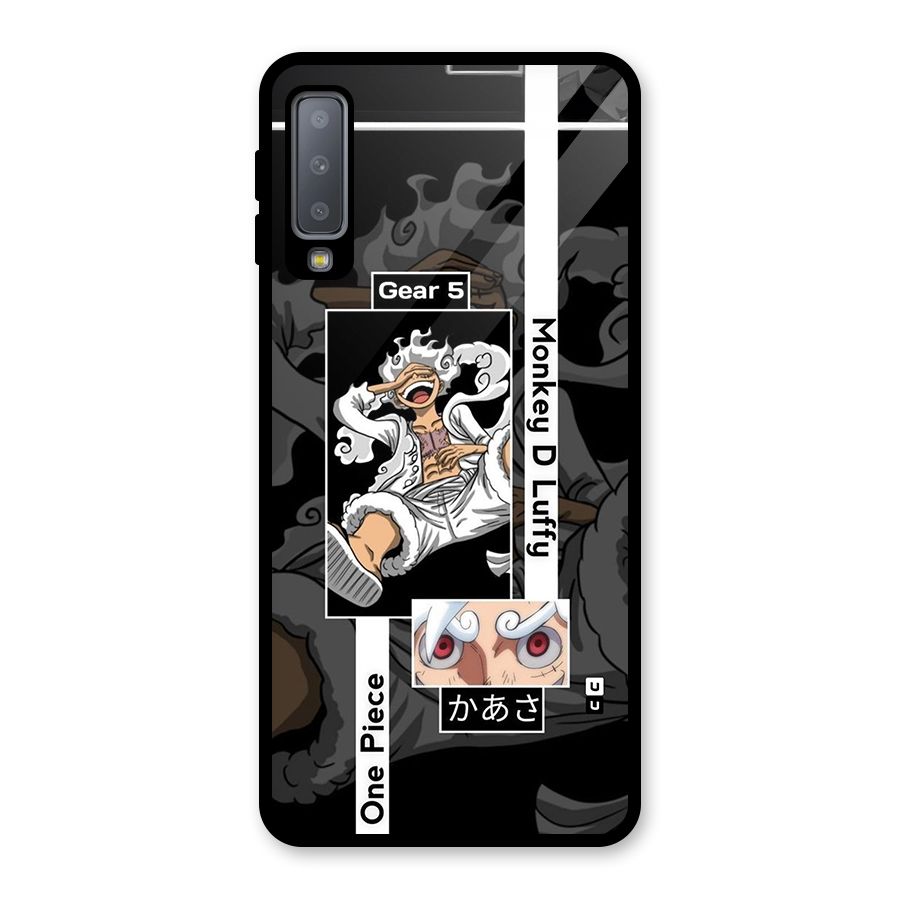 Monkey D luffy New Gear Glass Back Case for Galaxy A7 (2018)