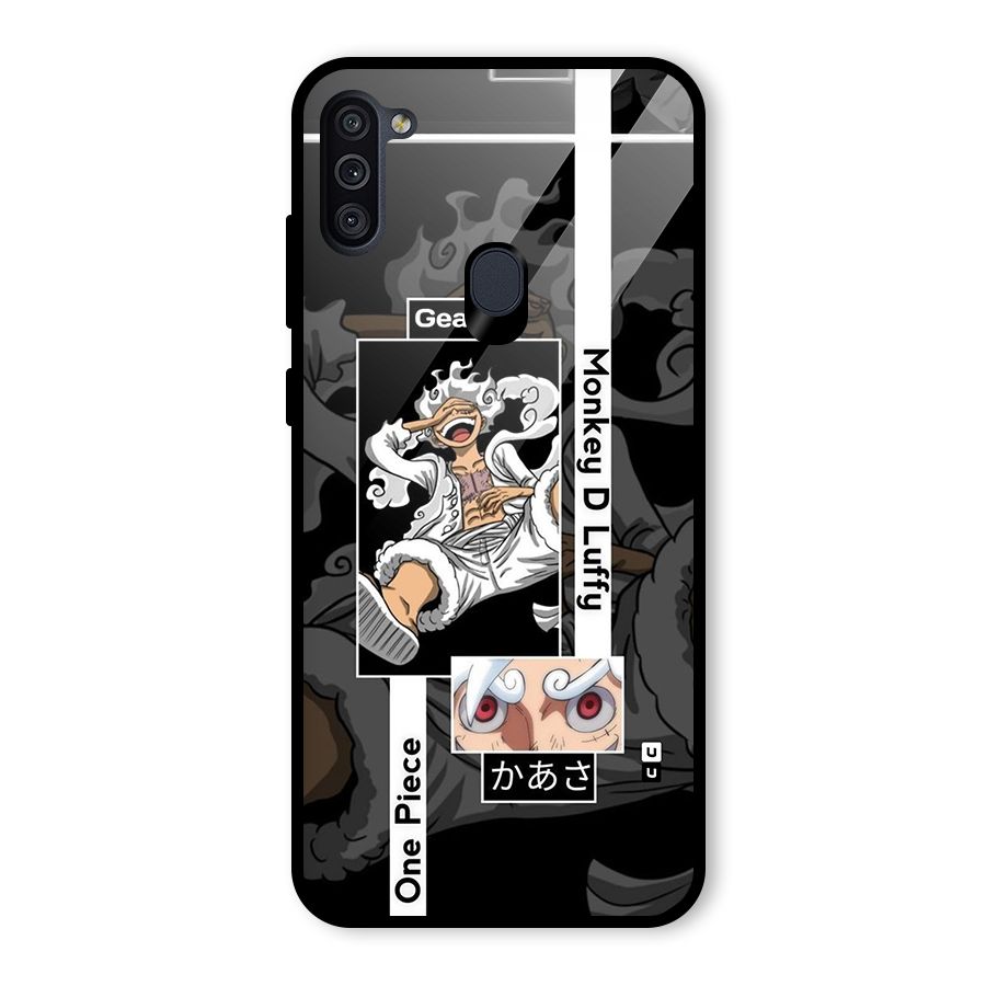 Monkey D luffy New Gear Glass Back Case for Galaxy M11