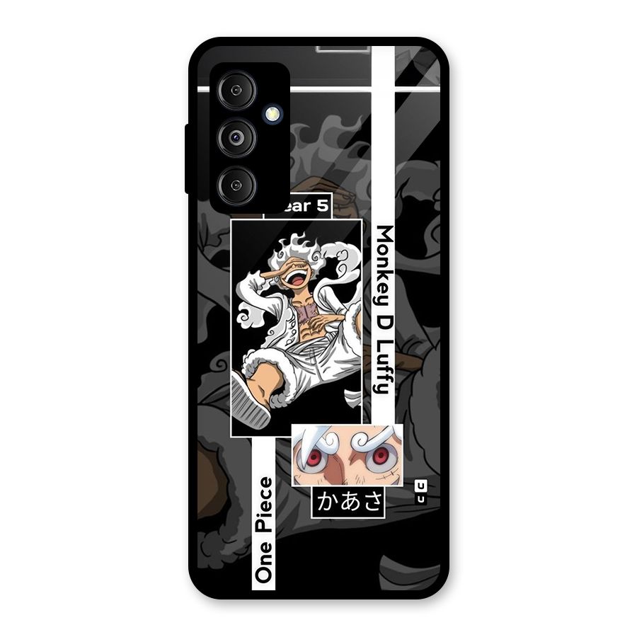 Monkey D luffy New Gear Glass Back Case for Galaxy M14 5G