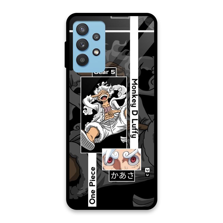 Monkey D luffy New Gear Glass Back Case for Galaxy M32 5G