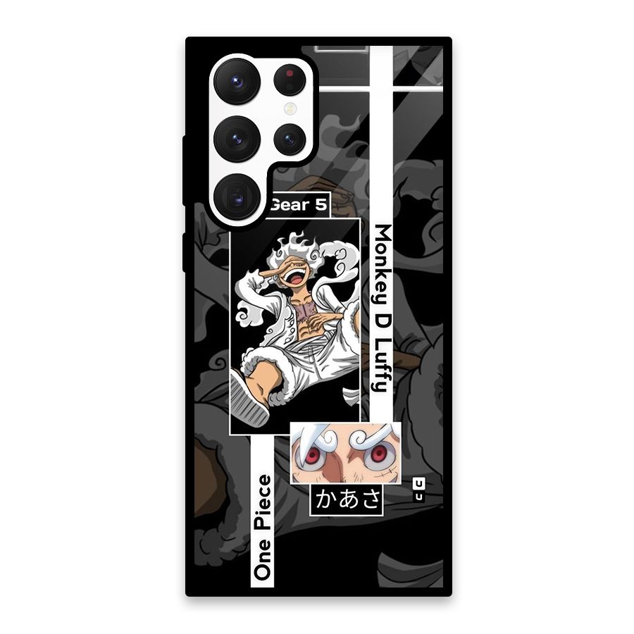 Monkey D luffy New Gear Glass Back Case for Galaxy S22 Ultra 5G