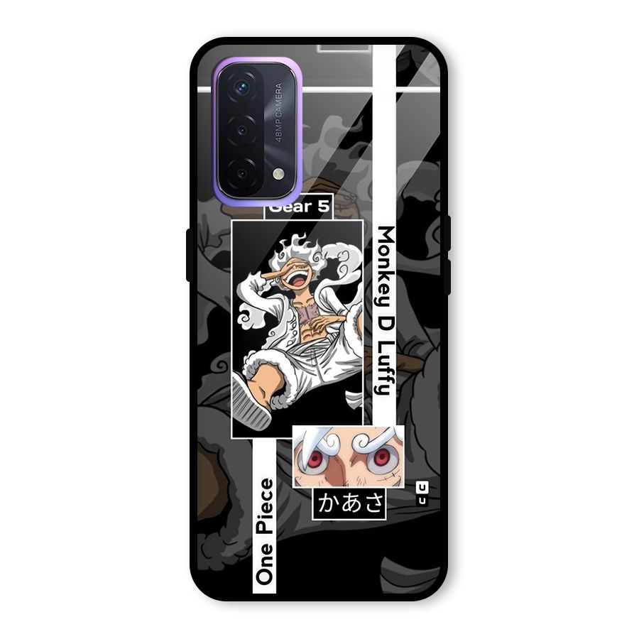 Monkey D luffy New Gear Glass Back Case for Oppo A74 5G