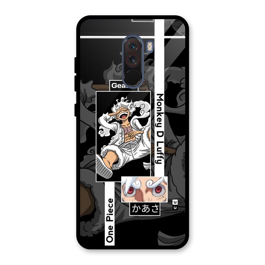 Monkey D luffy New Gear Glass Back Case for Poco F1