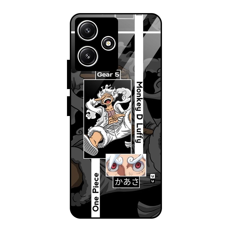 Monkey D luffy New Gear Glass Back Case for Poco M6 Pro