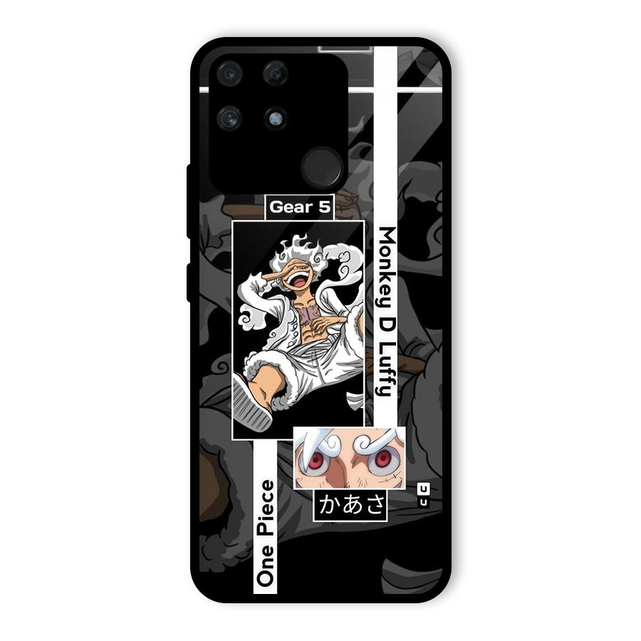 Monkey D luffy New Gear Glass Back Case for Realme Narzo 50A