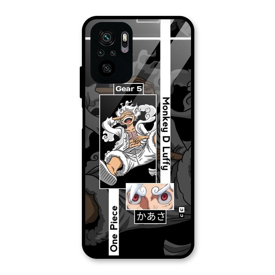 Monkey D luffy New Gear Glass Back Case for Redmi Note 10S