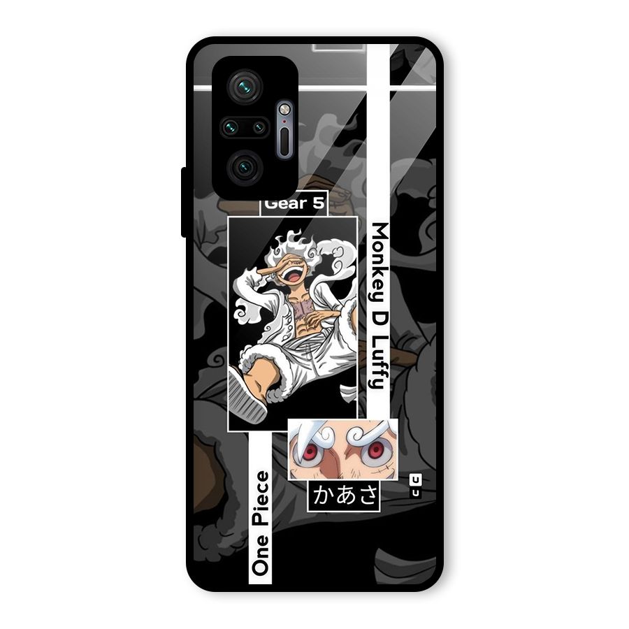 Monkey D luffy New Gear Glass Back Case for Redmi Note 10 Pro