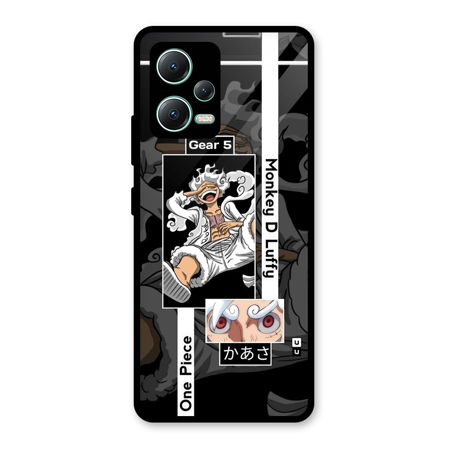 Monkey D luffy New Gear Glass Back Case for Redmi Note 12 5G