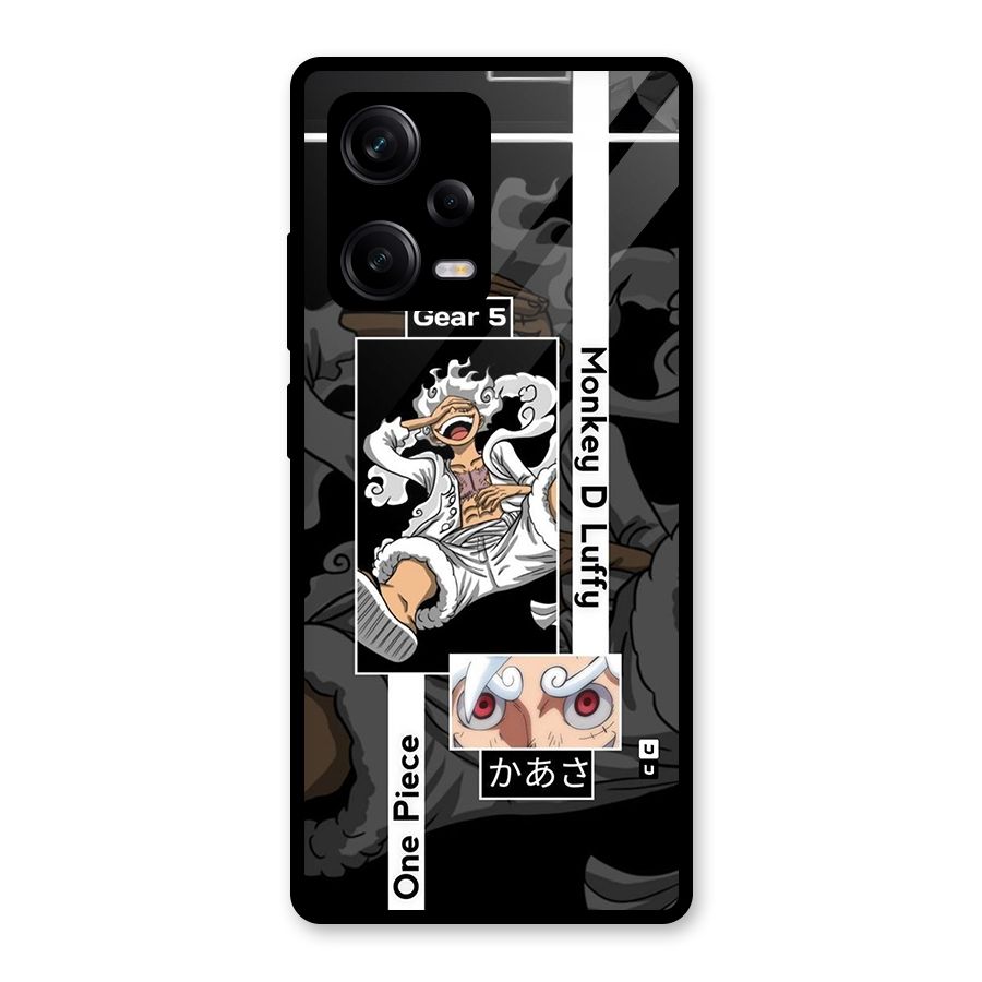 Monkey D luffy New Gear Glass Back Case for Redmi Note 12 Pro