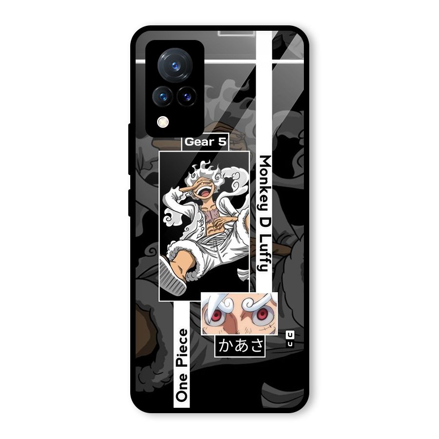 Monkey D luffy New Gear Glass Back Case for Vivo V21 5G