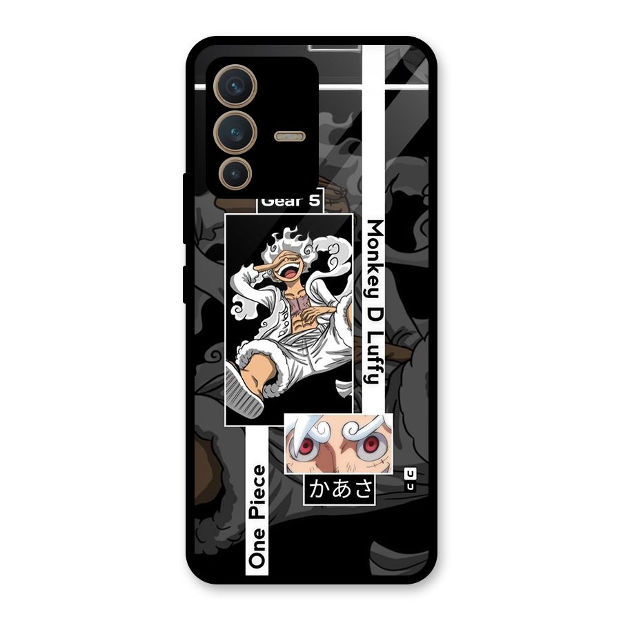 Monkey D luffy New Gear Glass Back Case for Vivo V23 5G