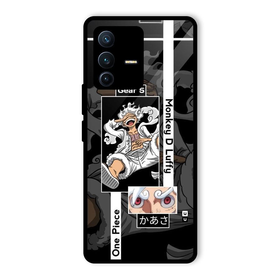 Monkey D luffy New Gear Glass Back Case for Vivo V23 Pro