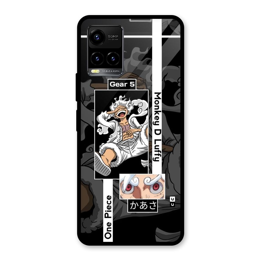 Monkey D luffy New Gear Glass Back Case for Vivo Y21A