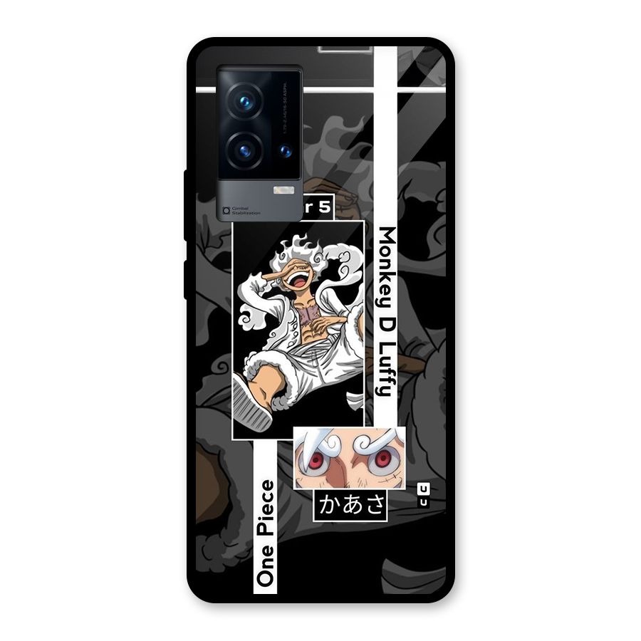 Monkey D luffy New Gear Glass Back Case for iQOO 9 5G