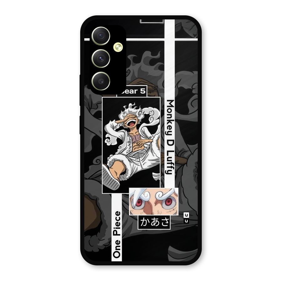 Monkey D luffy New Gear Metal Back Case for Galaxy A34