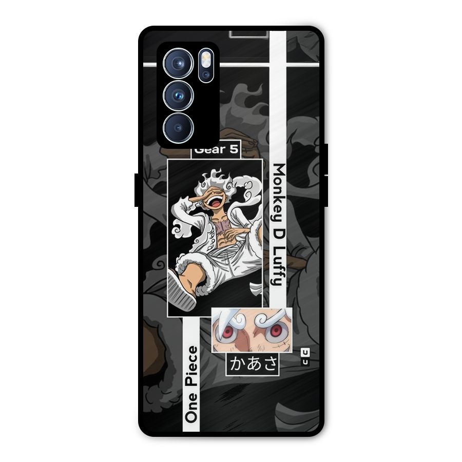 Monkey D luffy New Gear Metal Back Case for Oppo Reno6 Pro 5G