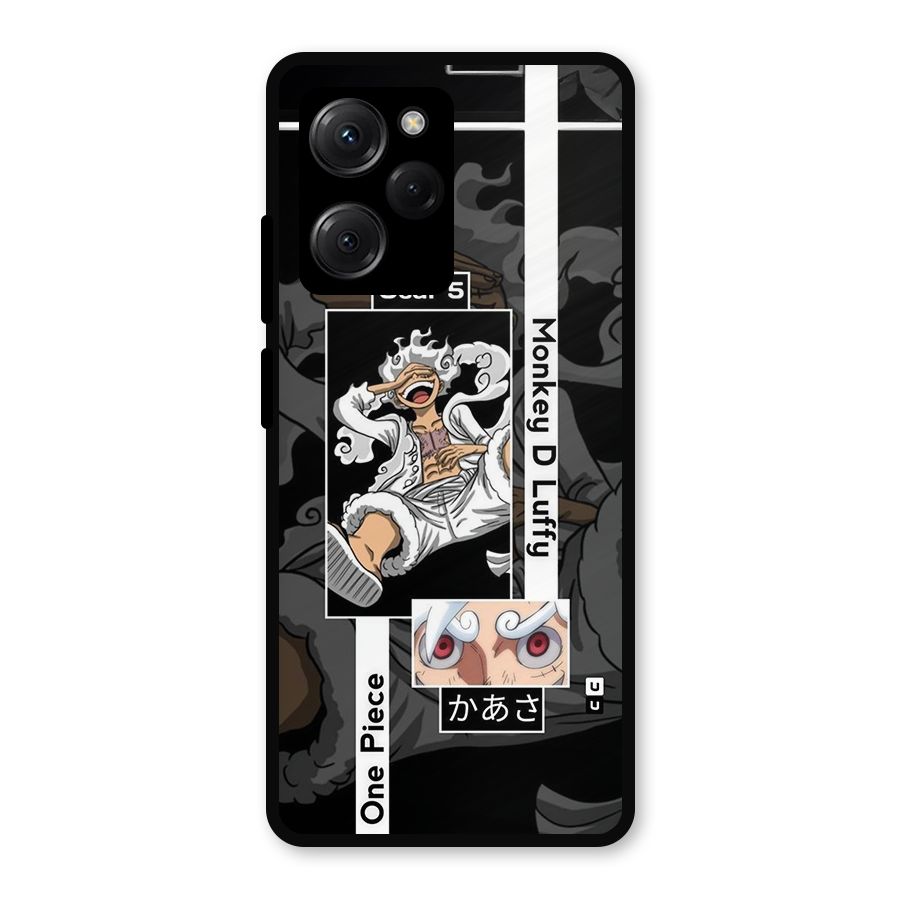 Monkey D luffy New Gear Metal Back Case for Poco X5 Pro
