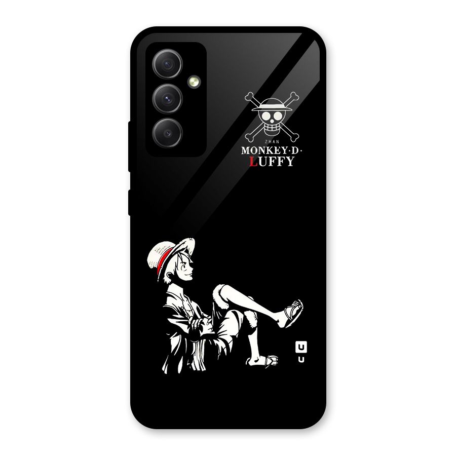 Monkey Luffy Glass Back Case for Galaxy A34