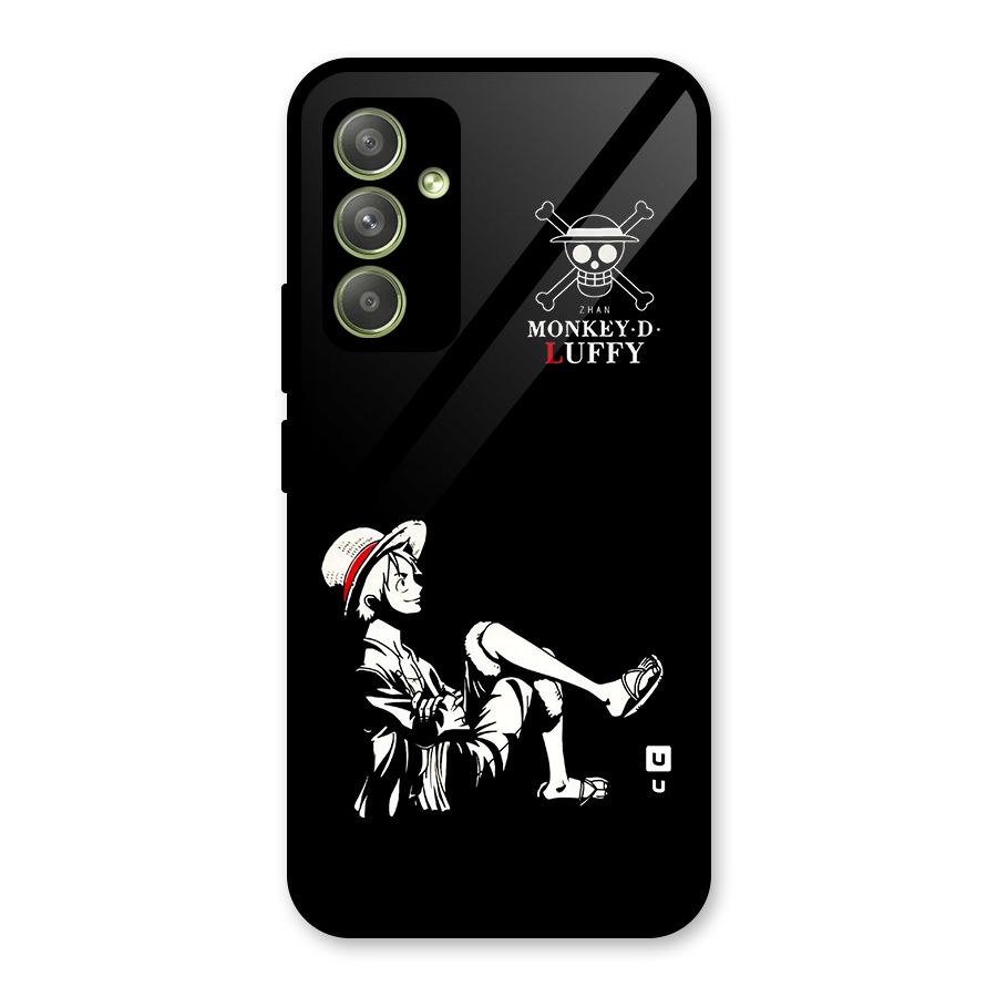 Monkey Luffy Glass Back Case for Galaxy A54