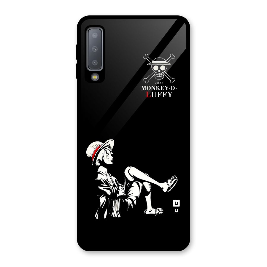 Monkey Luffy Glass Back Case for Galaxy A7 (2018)