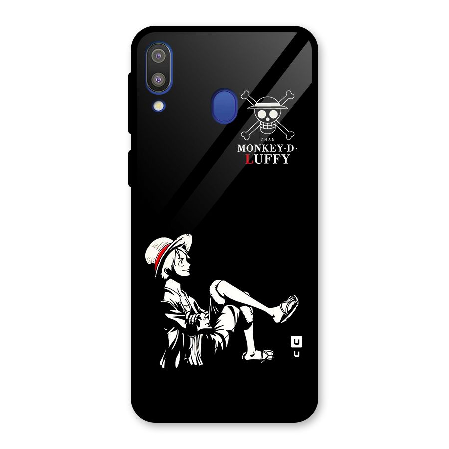 Monkey Luffy Glass Back Case for Galaxy M20
