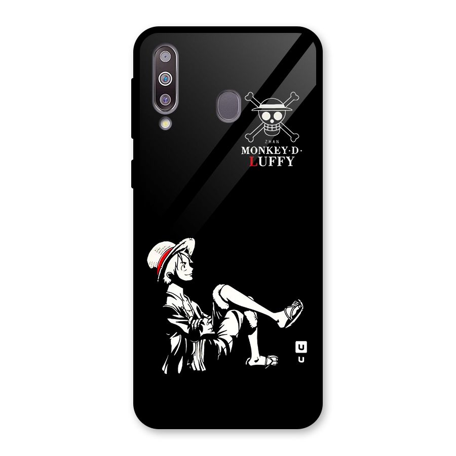Monkey Luffy Glass Back Case for Galaxy M30