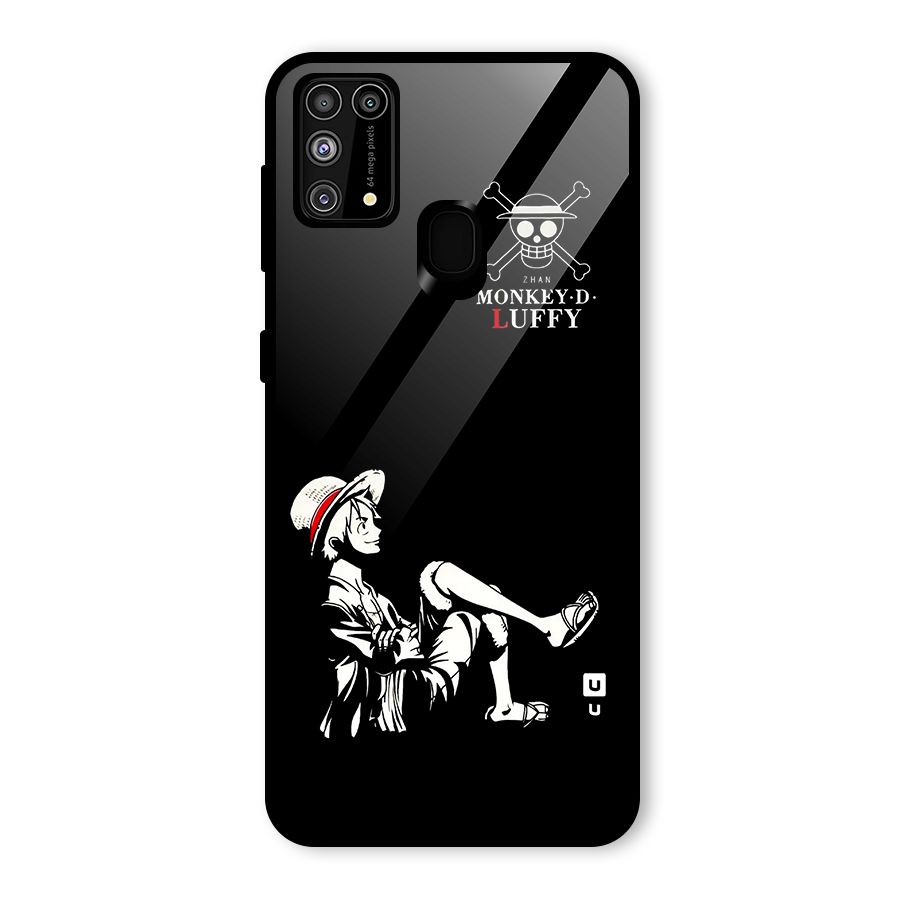 Monkey Luffy Glass Back Case for Galaxy M31