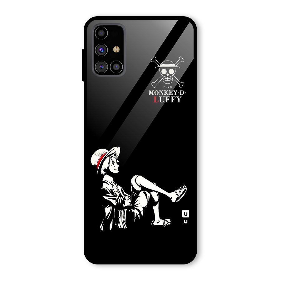 Monkey Luffy Glass Back Case for Galaxy M31s