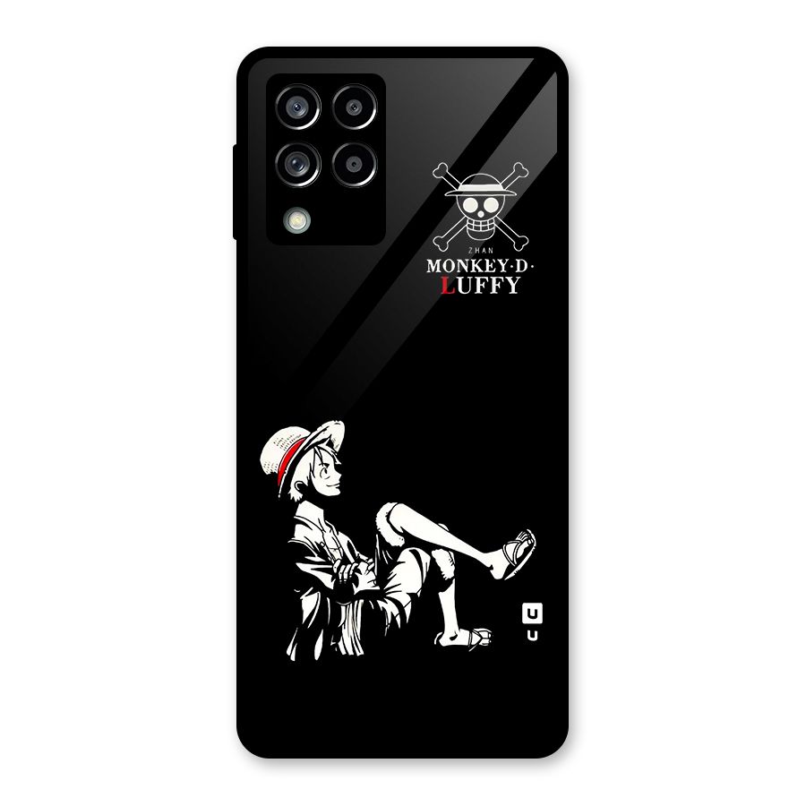 Monkey Luffy Glass Back Case for Galaxy M53 5G