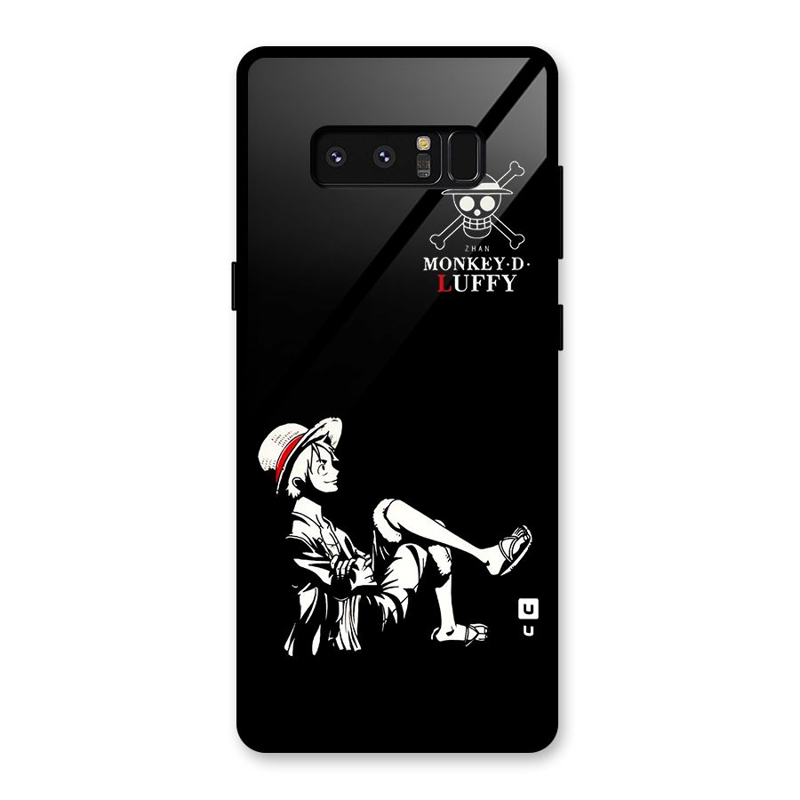 Monkey Luffy Glass Back Case for Galaxy Note 8