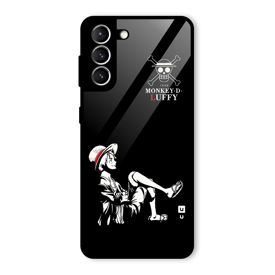 Monkey Luffy Glass Back Case for Galaxy S21 5G