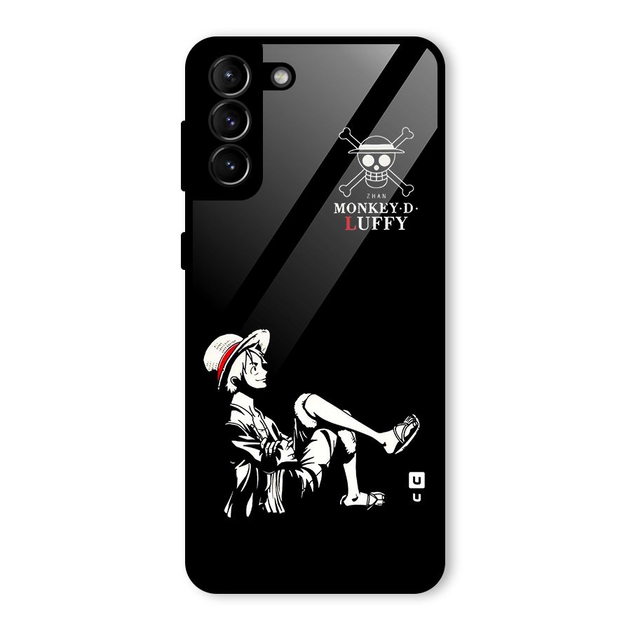 Monkey Luffy Glass Back Case for Galaxy S21 Plus