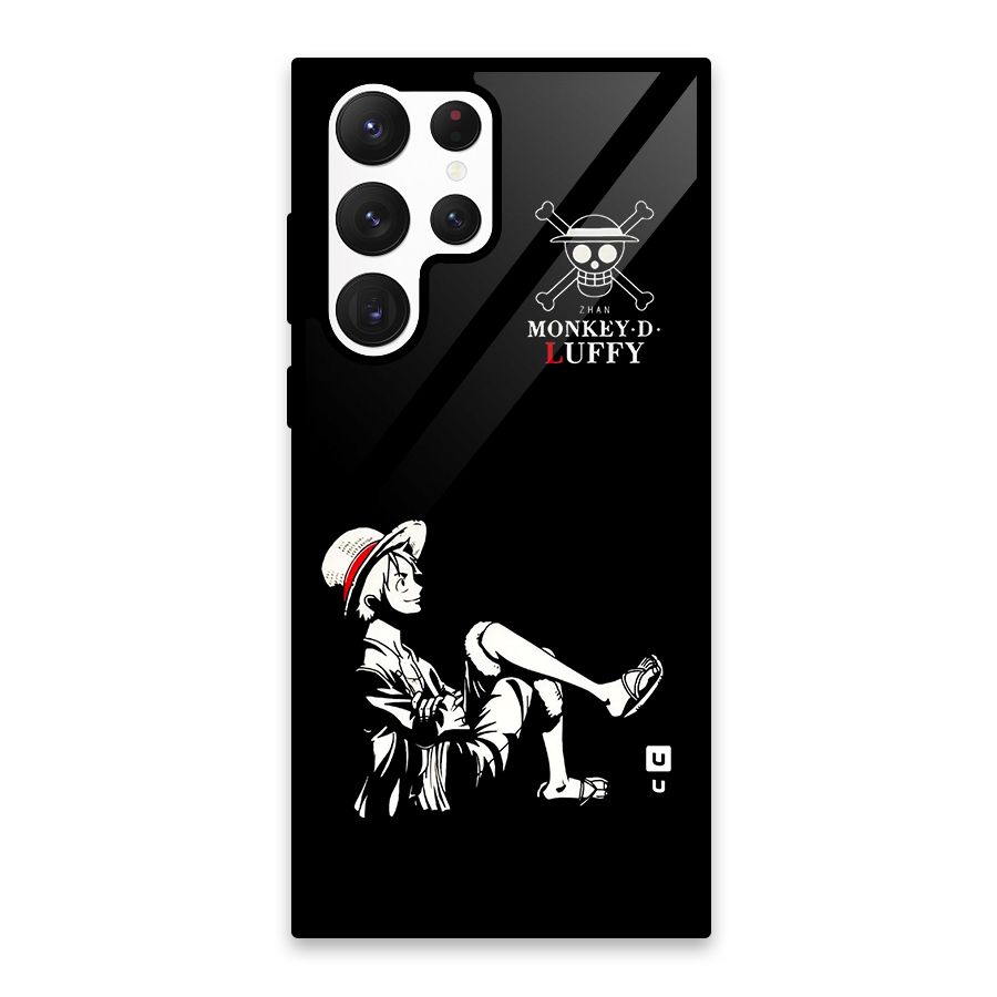 Monkey Luffy Glass Back Case for Galaxy S22 Ultra 5G