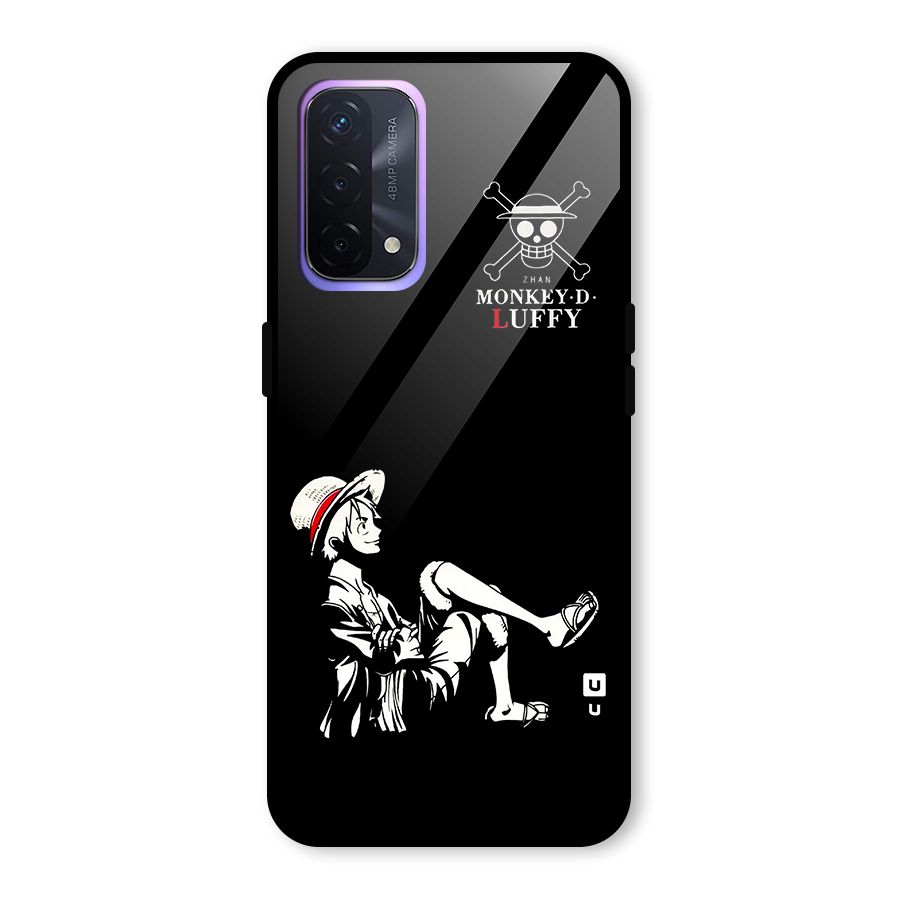 Monkey Luffy Glass Back Case for Oppo A74 5G