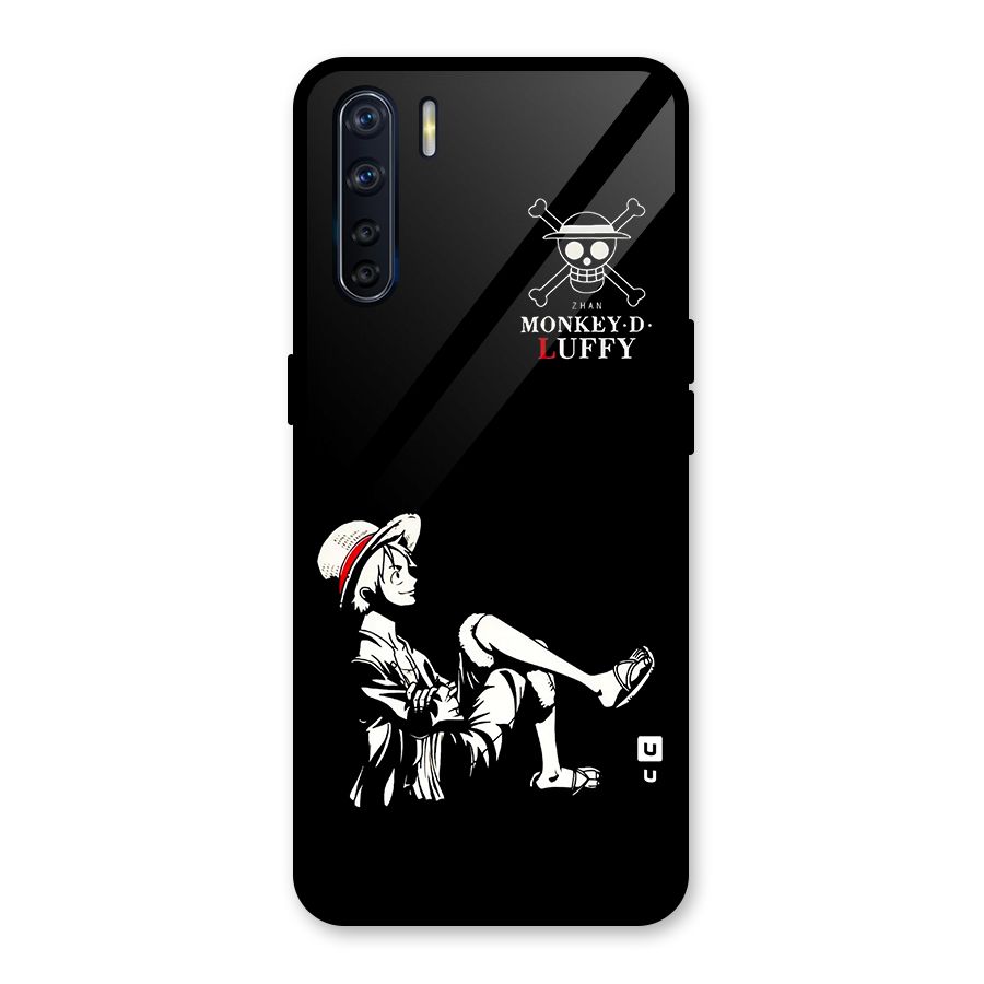 Monkey Luffy Glass Back Case for Oppo F15