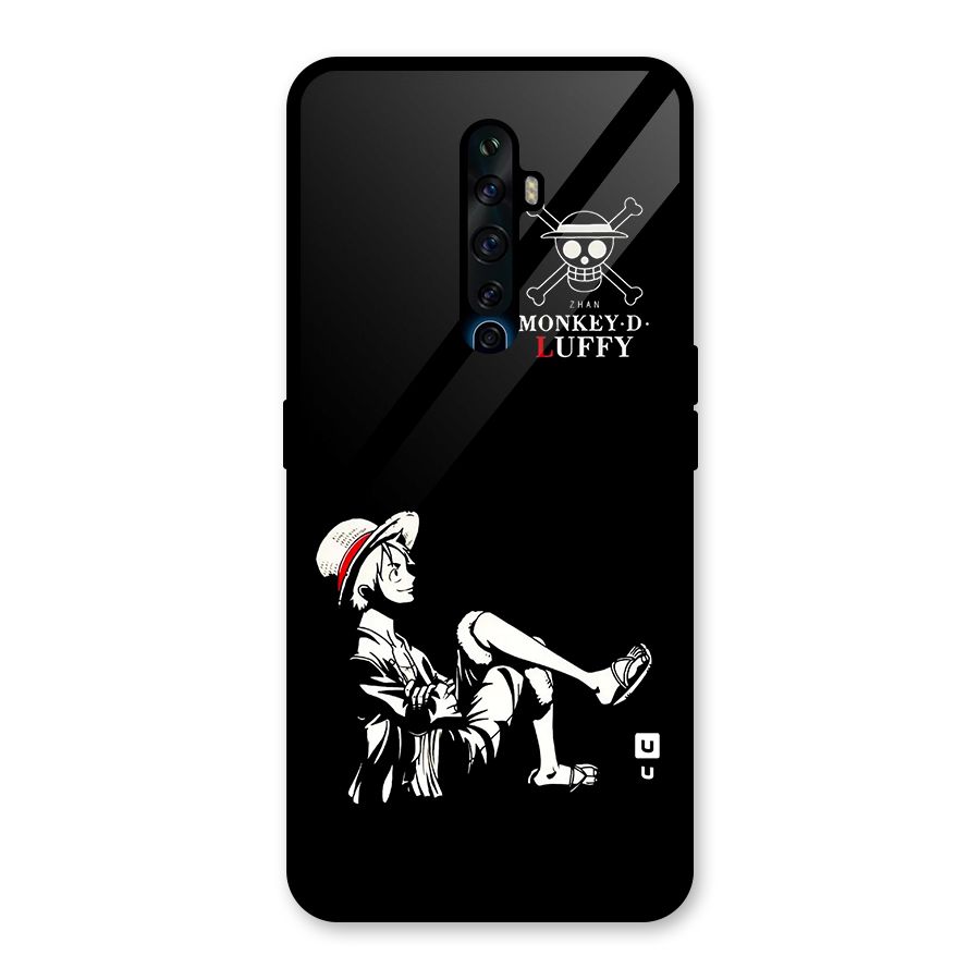 Monkey Luffy Glass Back Case for Oppo Reno2 F