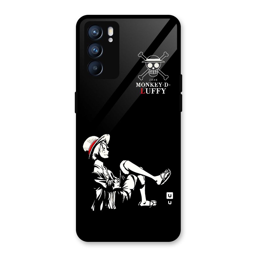 Monkey Luffy Glass Back Case for Oppo Reno6 5G