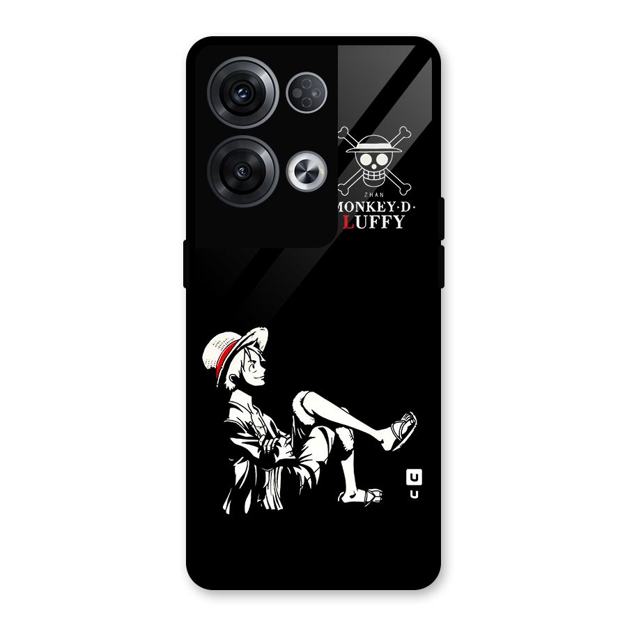 Monkey Luffy Glass Back Case for Oppo Reno8 Pro 5G