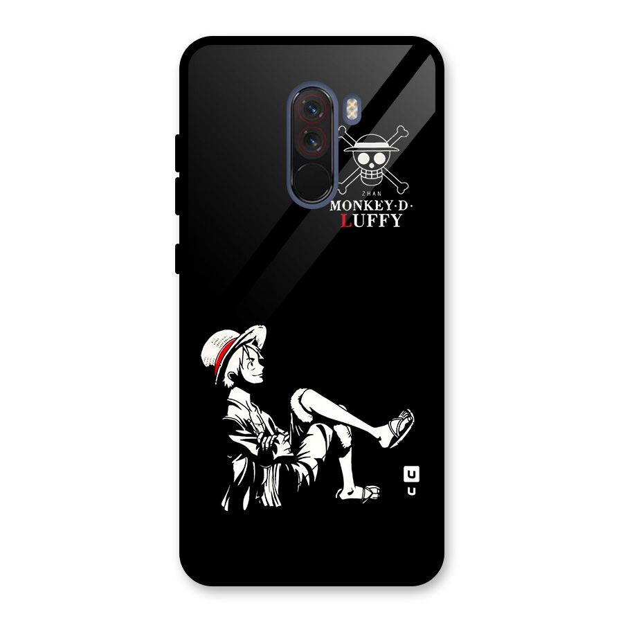 Monkey Luffy Glass Back Case for Poco F1