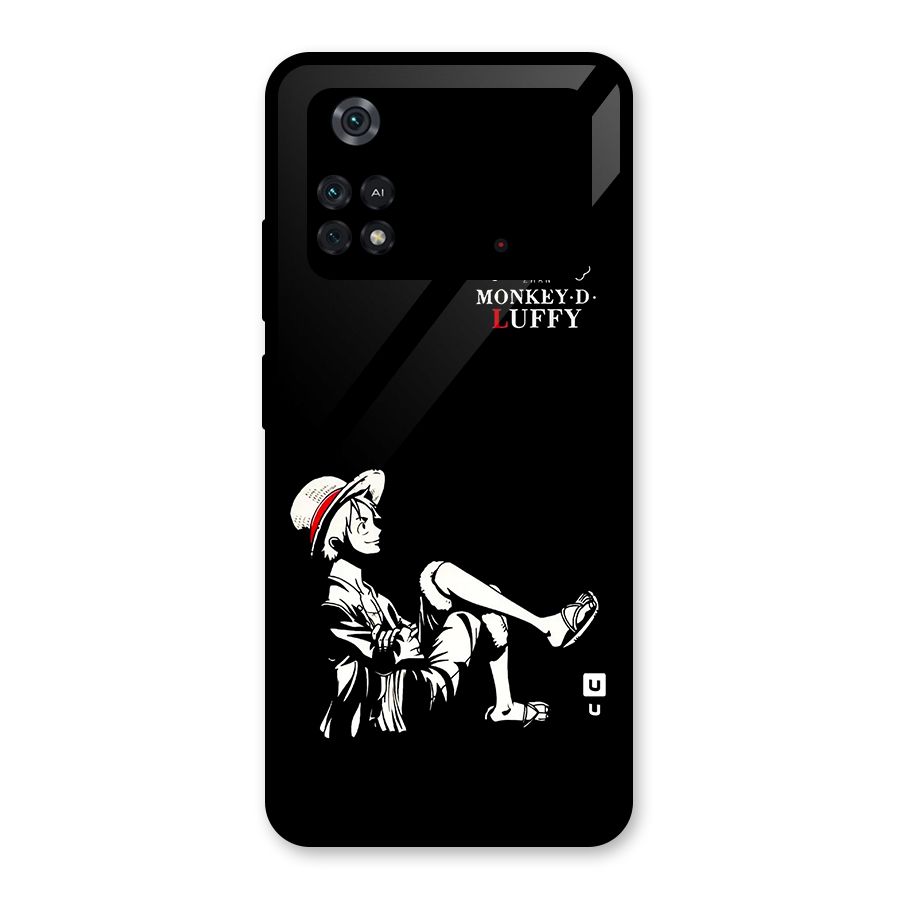 Monkey Luffy Glass Back Case for Poco M4 Pro 4G