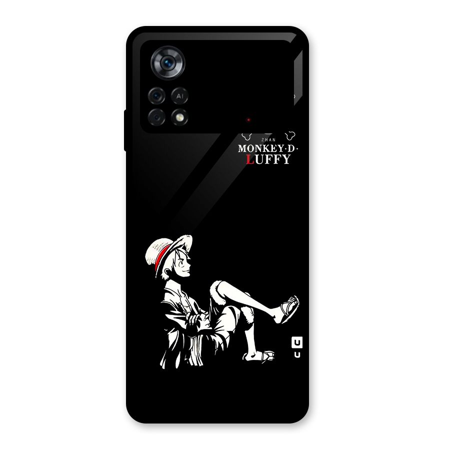 Monkey Luffy Glass Back Case for Poco X4 Pro 5G