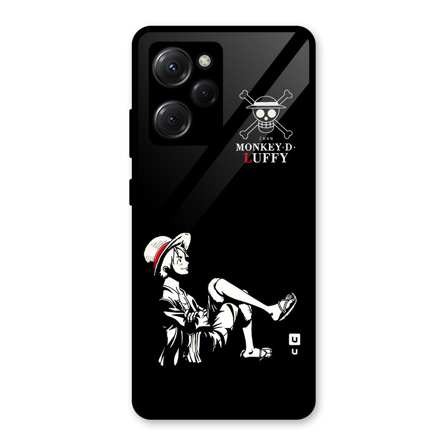 Monkey Luffy Glass Back Case for Poco X5 Pro