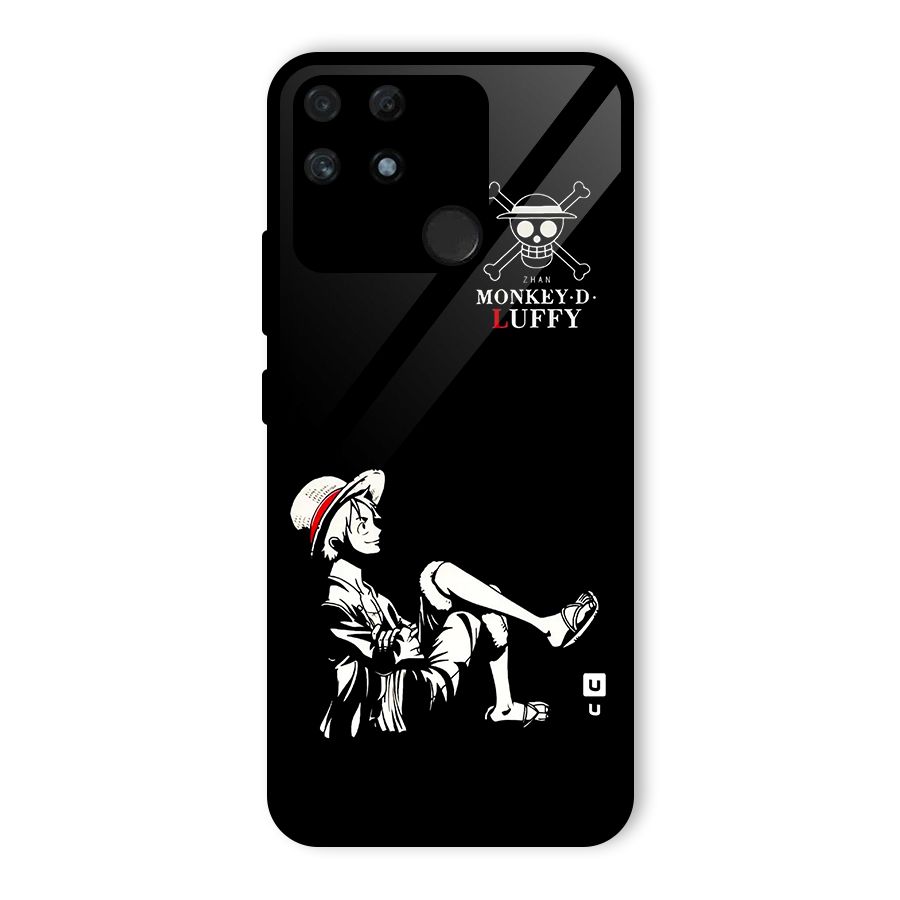 Monkey Luffy Glass Back Case for Realme Narzo 50A