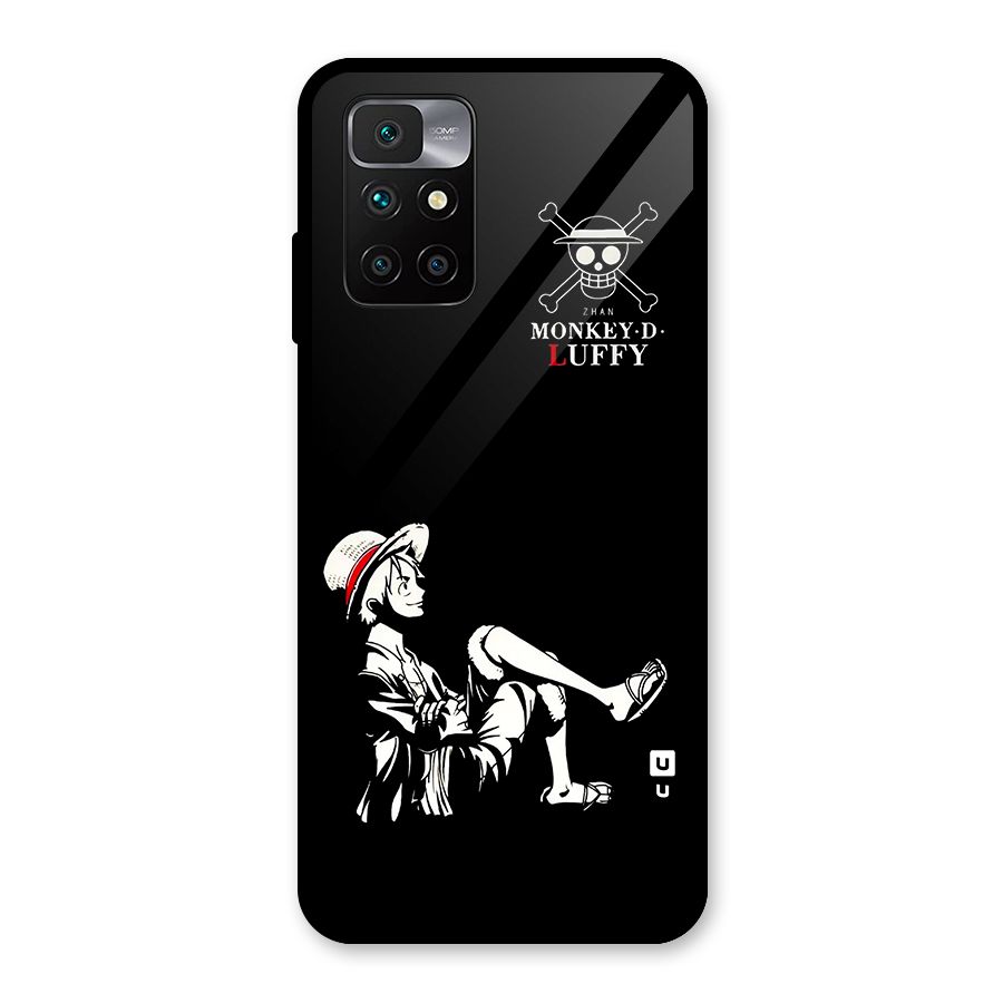 Monkey Luffy Glass Back Case for Redmi 10 Prime
