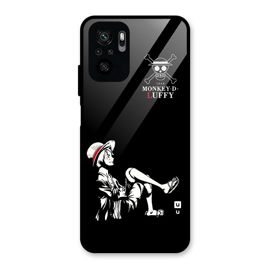 Monkey Luffy Glass Back Case for Redmi Note 10S