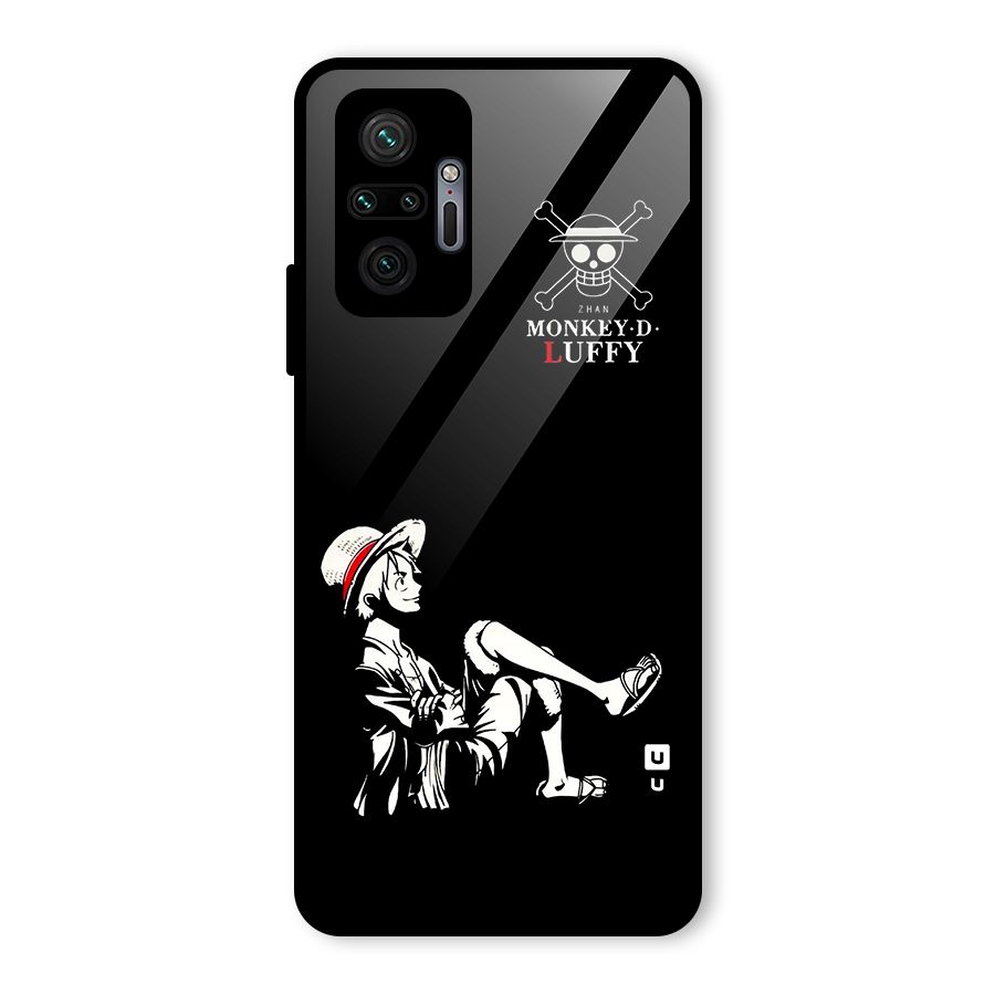 Monkey Luffy Glass Back Case for Redmi Note 10 Pro Max