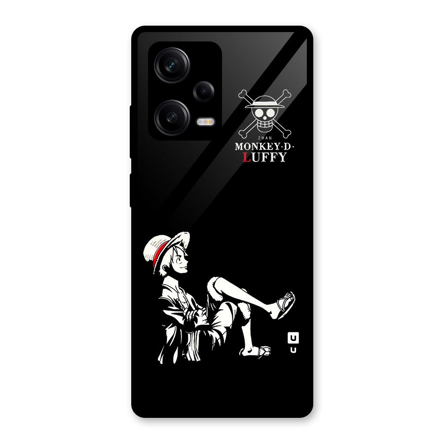 Monkey Luffy Glass Back Case for Redmi Note 12 Pro