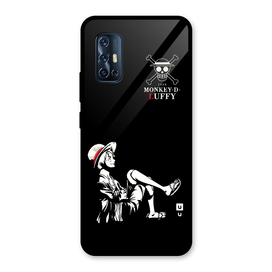 Monkey Luffy Glass Back Case for Vivo V17