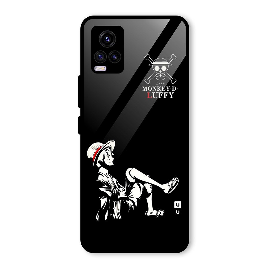 Monkey Luffy Glass Back Case for Vivo V20 2021